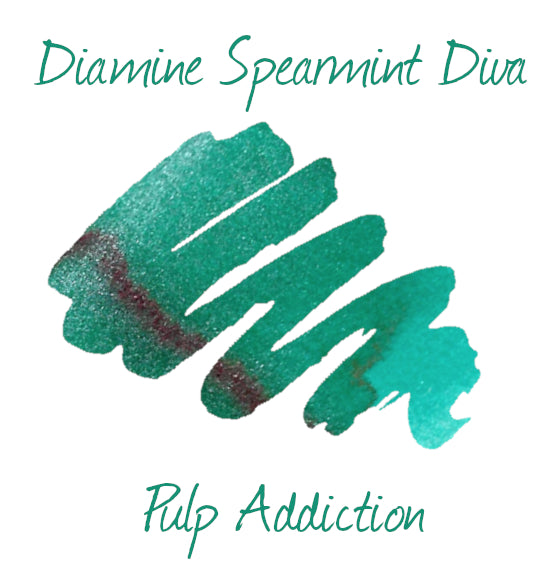 Diamine Shimmer Fountain Pen Ink - Spearmint Diva 50ml Bottle