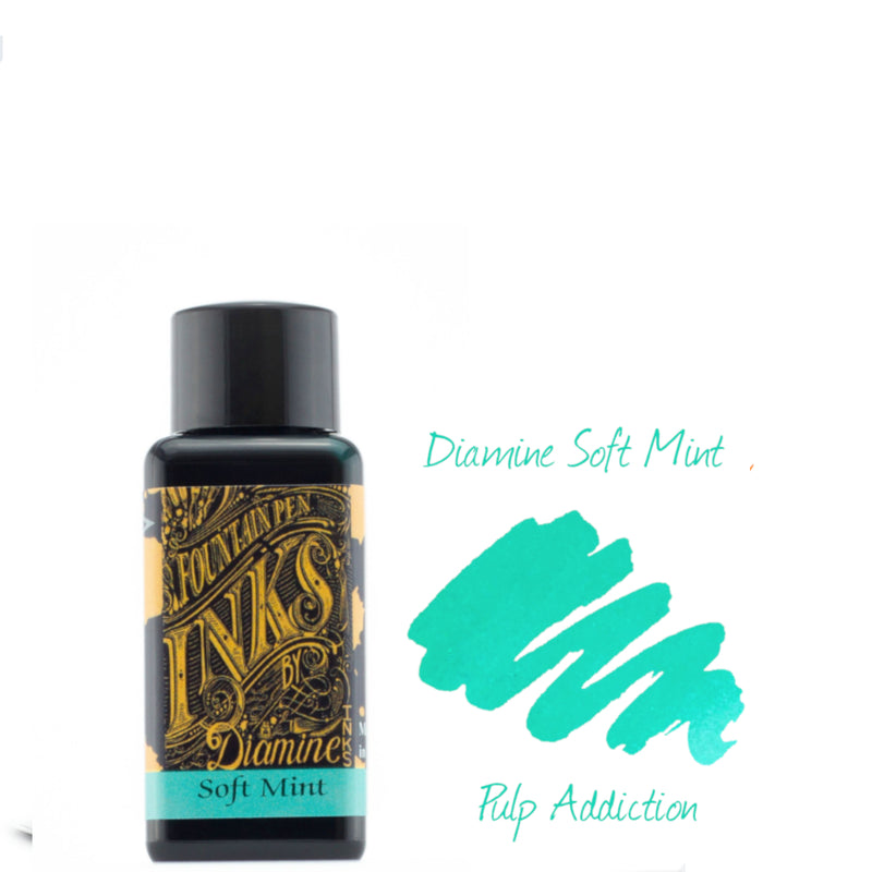 Diamine Fountain Pen Ink - Soft Mint 30ml Bottle