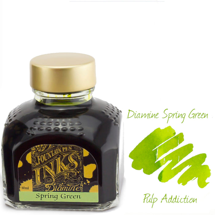 Diamine Fountain Pen Ink - Spring Green 80ml Bottle