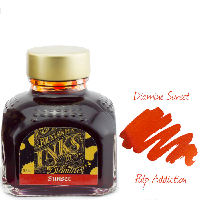 Diamine Fountain Pen Ink - Sunset 80ml Bottle