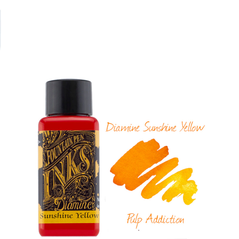 Diamine Fountain Pen Ink - Sunshine Yellow 30ml Bottle