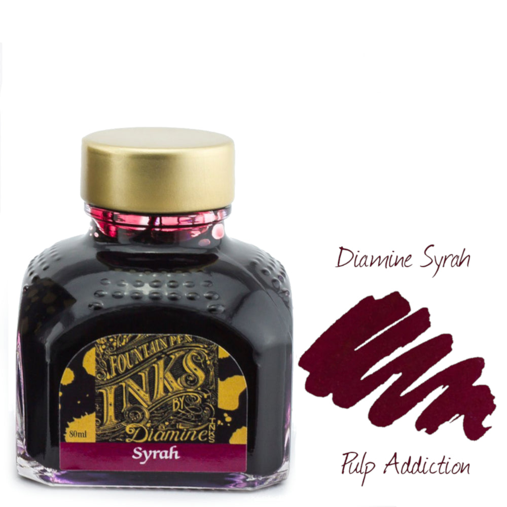 Diamine Fountain Pen Ink Syrah 80ml Bottle — Pulp Addiction