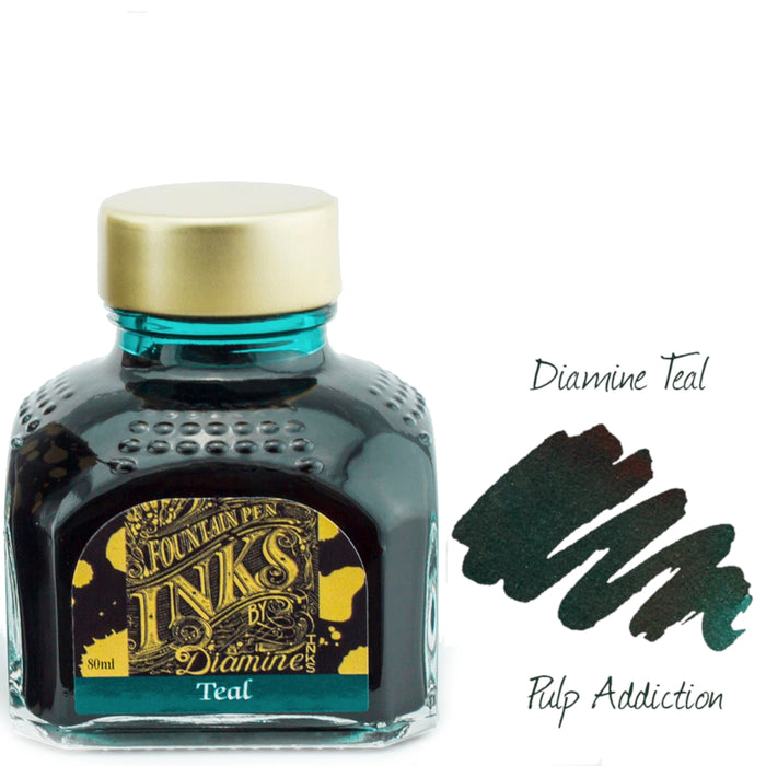 Diamine Fountain Pen Ink - Teal 80ml Bottle