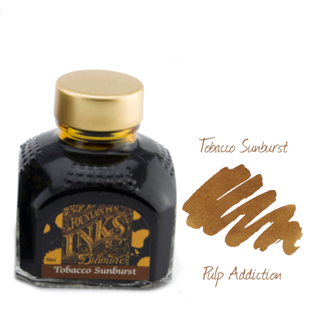 Diamine Fountain Pen Ink - Tobacco Sunburst 80ml Bottle — Pulp Addiction