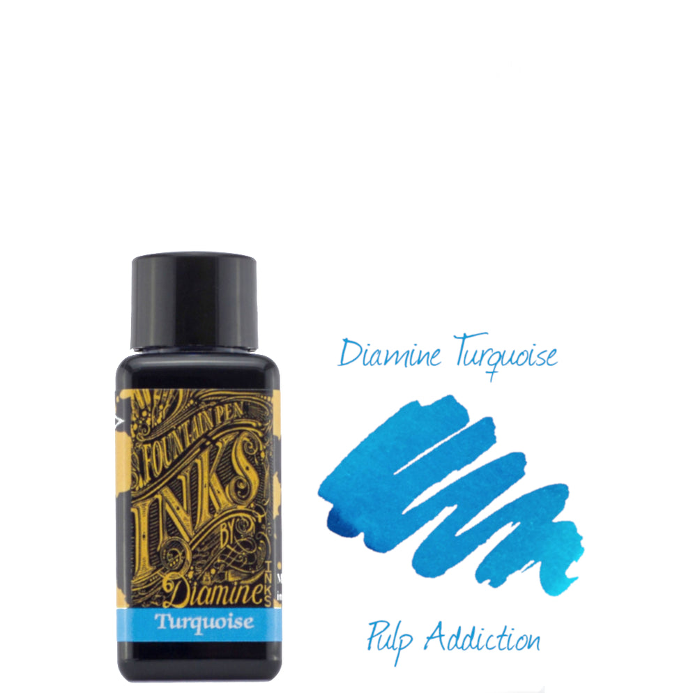 Diamine Fountain Pen Ink - Turquoise 30ml Bottle — Pulp Addiction