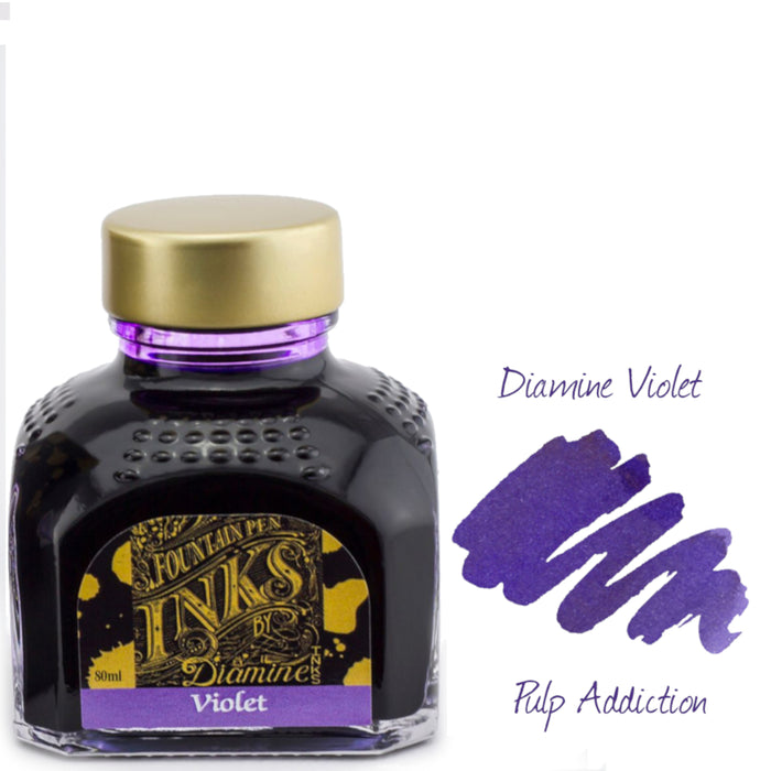 Diamine Fountain Pen Ink - Violet 80ml Bottle