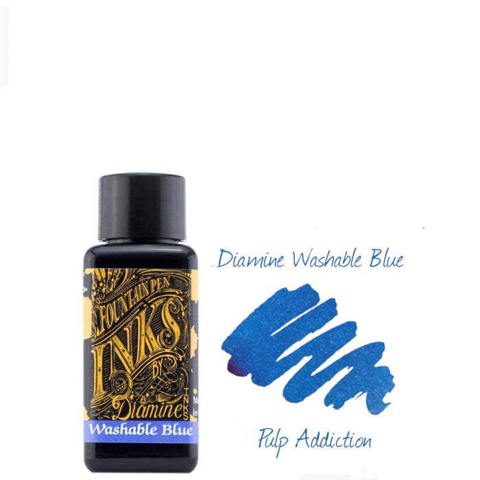 Diamine Fountain Pen Ink - Washable Blue 30ml Bottle