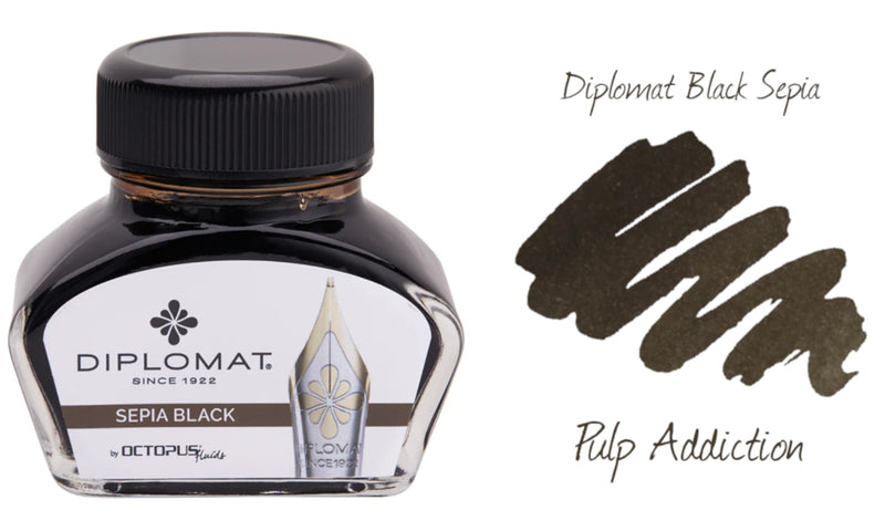 Diplomat Sepia Black Ink - 30ml