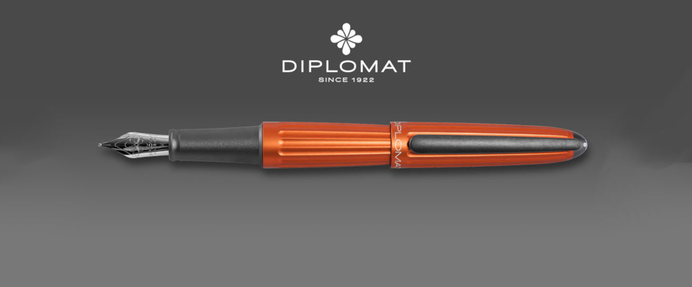Diplomat Fountain Pen - Aero Orange Broad