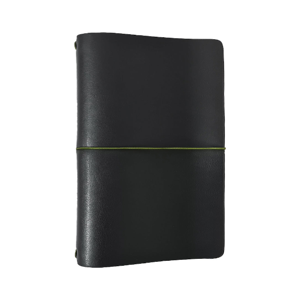 Endless Explorer - Refillable Cactus Leather Journal Regalia Paper - Black