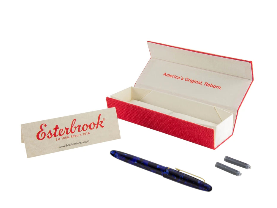 Esterbrook Estie Cobalt Fountain Pen - Gold Trim, Custom Journaler