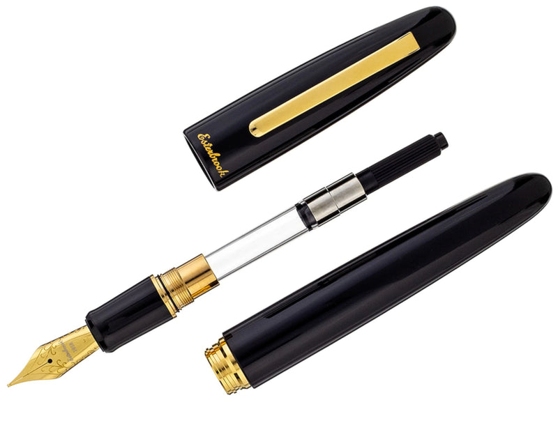 Esterbrook Estie Ebony Fountain Pen - Gold Trim, Custom Nib