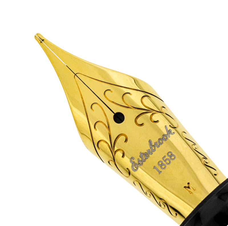 Esterbrook Oversized Estie Ebony Fountain Pen - Gold Trim