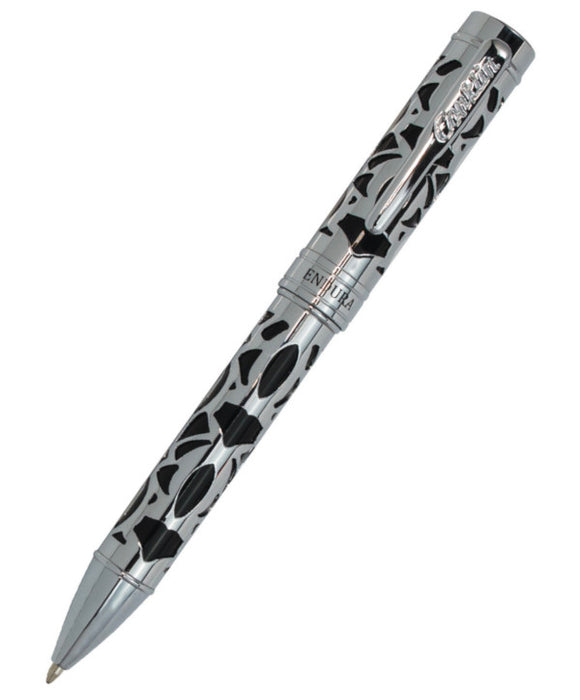 Conklin Endura Deco Crest Ballpoint Pen - Black/Chrome