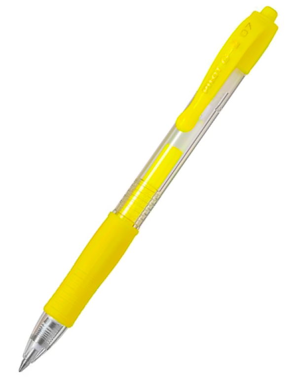 Pilot G-2 Gel Rollerball Pen - Fine 0.7mm, Neon Yellow