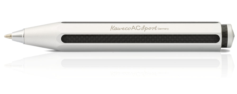 Kaweco AC Sport Carbon Ballpoint Pen - Silver