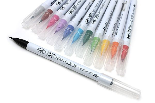 Kuretake Zig Clean Color Real Brush - Set of 12