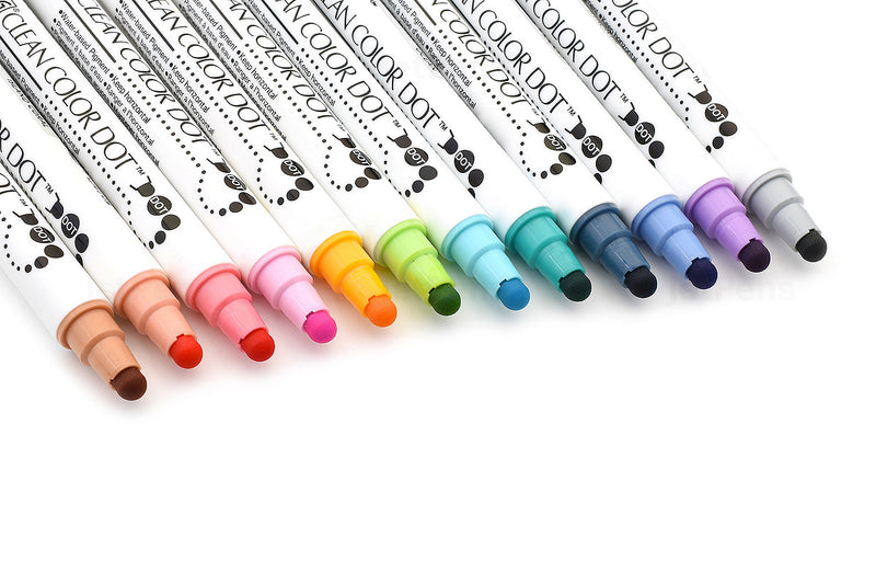 Kuretake Zig Clean Color Dot Double-Sided Marker - 12pc Set