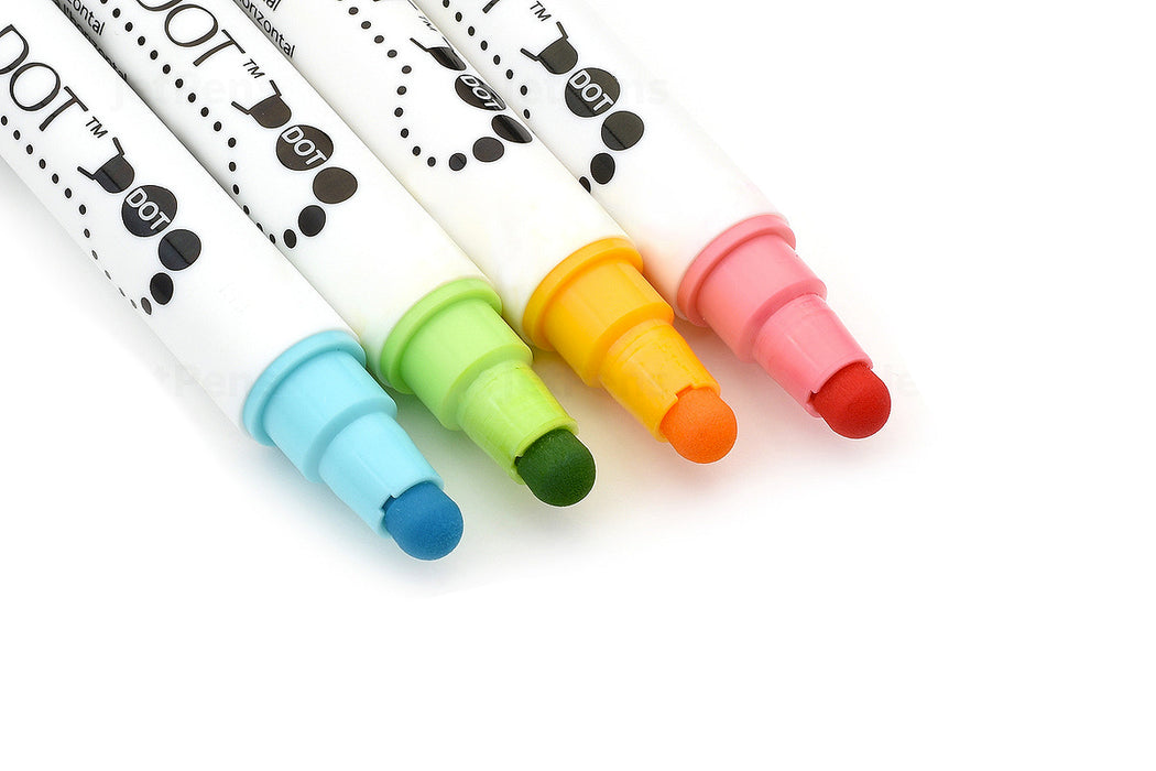 Kuretake Zig Clean Color Dot Double-Sided Marker - 4pc Set