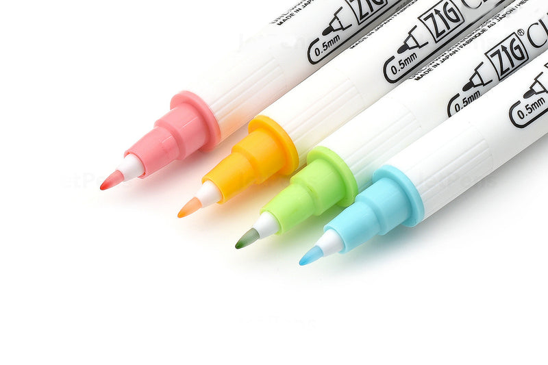 Kuretake Zig Clean Color Dot Double-Sided Marker - 4pc Set