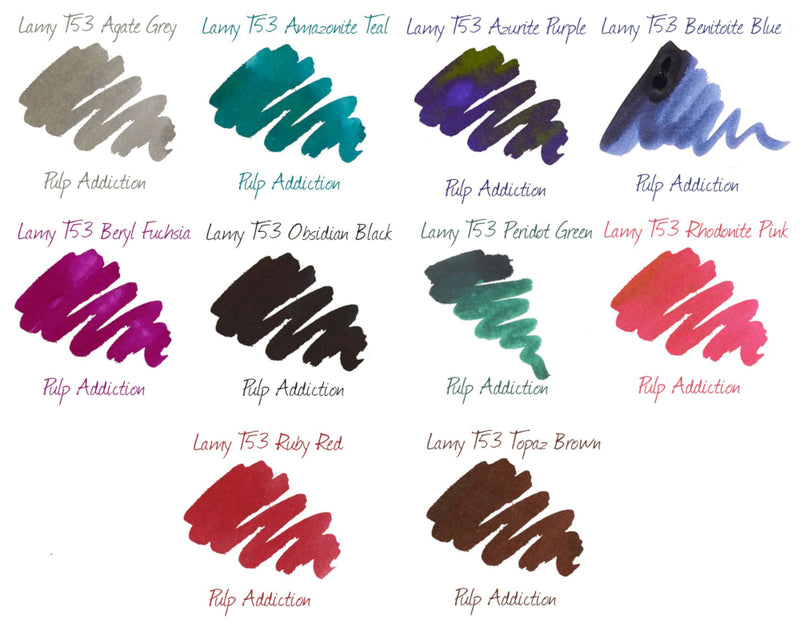 Lamy T53 Crystal Ink Sample Package (10)
