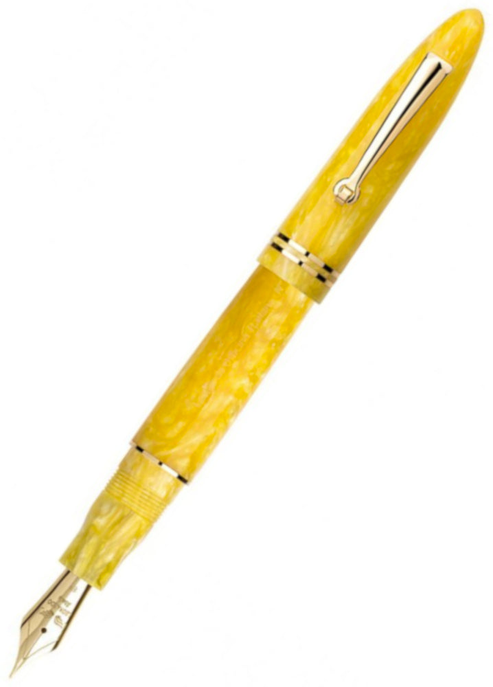Leonardo Officina Italiana Furore Fountain Pen - Sun Yellow, Gold Trim