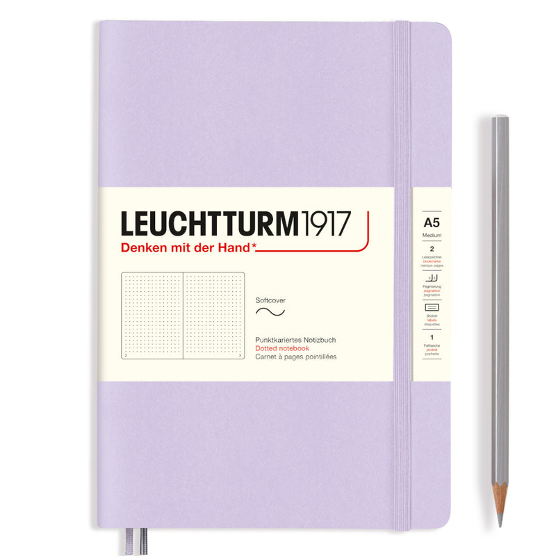 Leuchtturm1917 Notebook Softcover (A5), Dotted - Lilac