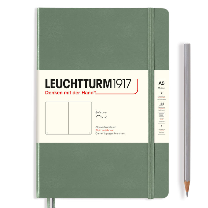 Leuchtturm1917 Softcover (A5) Notebook - Olive Plain