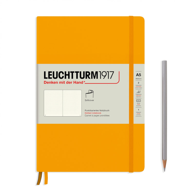 Leuchtturm1917 Notebook Softcover (A5), Dotted - Rising Sun