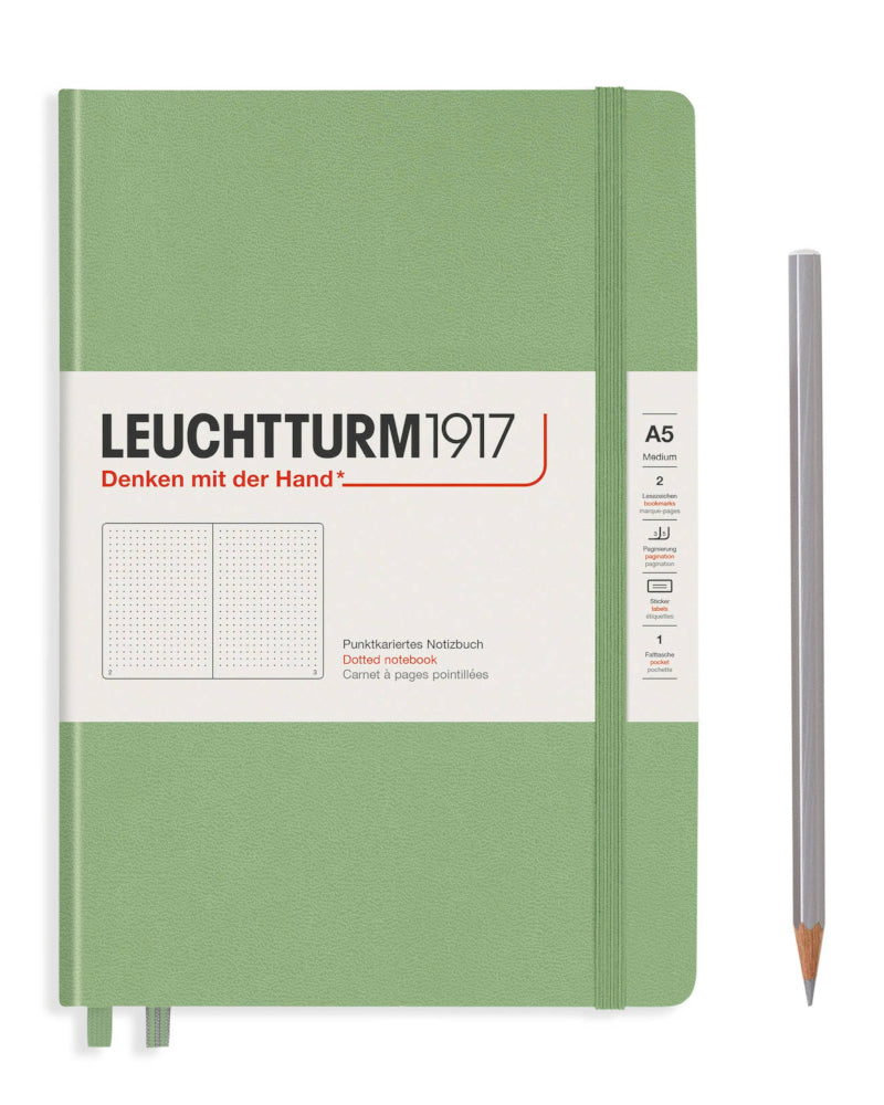 Leuchtturm1917 Notebook Medium (A5), Dotted - Sage