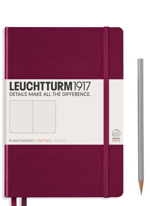 Leuchtturm1917 Medium (A5) Notebook- Port Red Dotted
