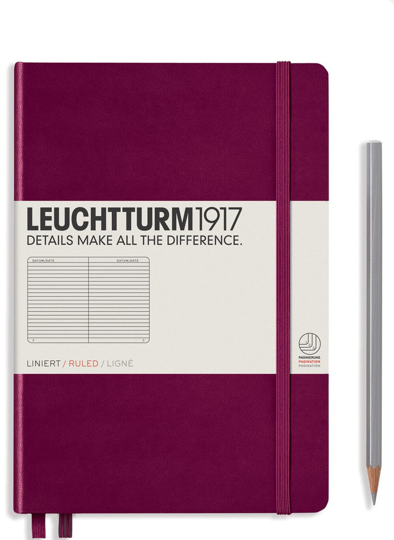 Leuchtturm1917 Notebook Medium (A5), Lined - Port Red
