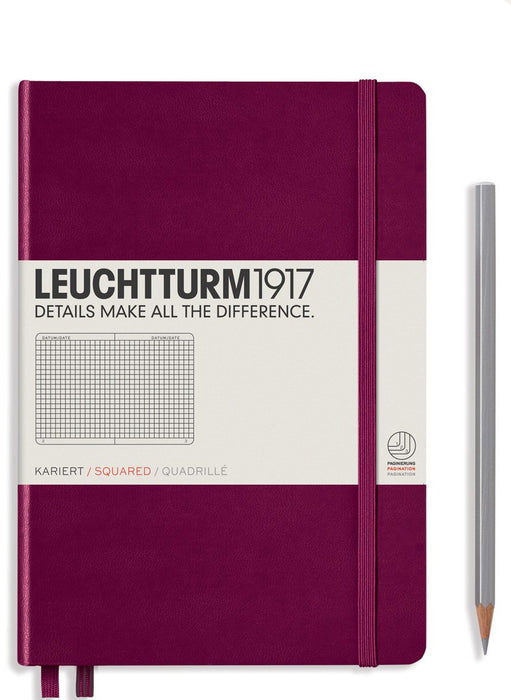 Leuchtturm1917 Medium (A5) Notebook - Port Red Graph Square