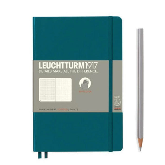 Leuchtturm1917 Paperback Softcover (B6+) Notebook - Pacific Green Dotted