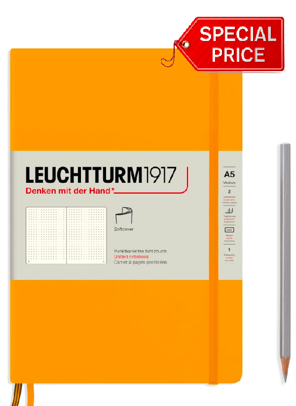 Leuchtturm1917 Notebook Softcover (A5), Dotted - Rising Sun