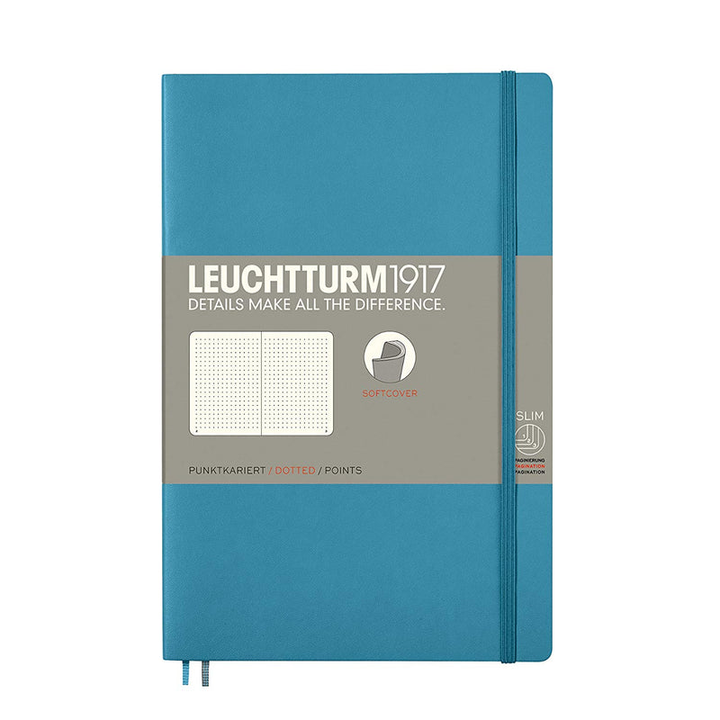 Leuchtturm1917 Notebook Paperback Softcover (B6+), Dotted - Nordic Blue