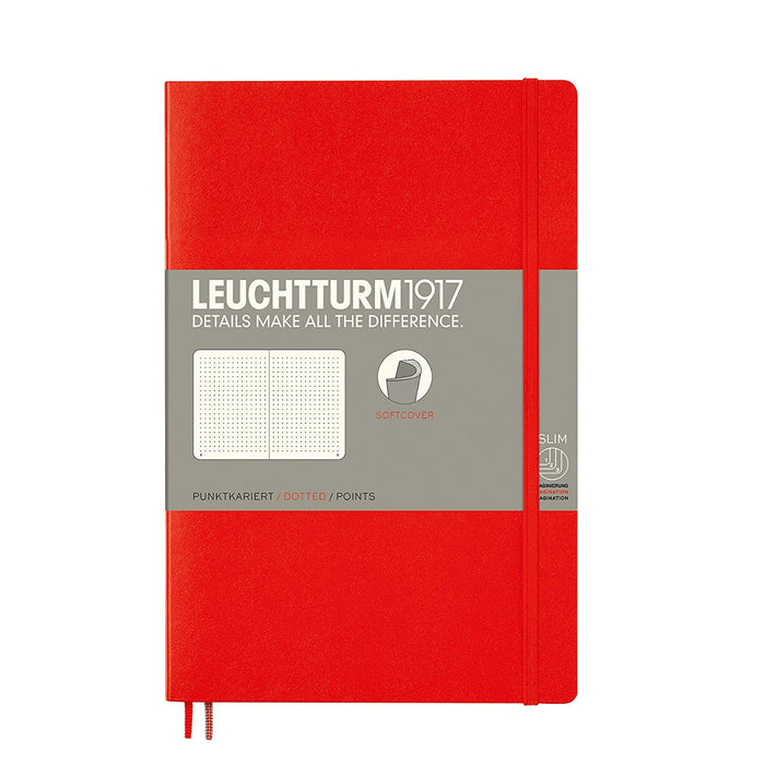 Leuchtturm1917 Softcover Paperback (B6+) Notebook - Red Dotted