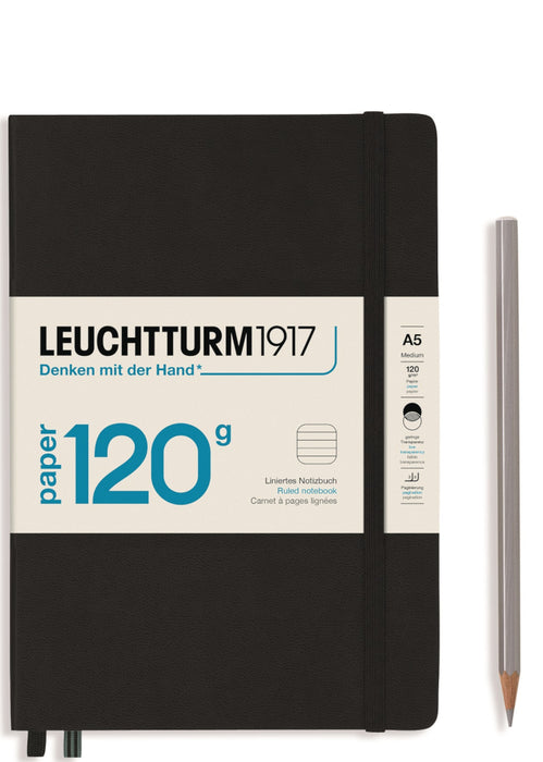 Leuchtturm1917 120gsm Edition Notebook - (A5) Lined, Black