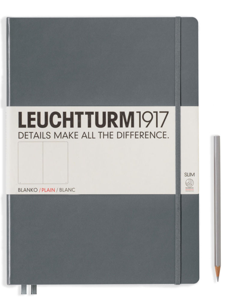 Leuchtturm1917 Notebook Slim Master (A4+), Plain - Anthracite