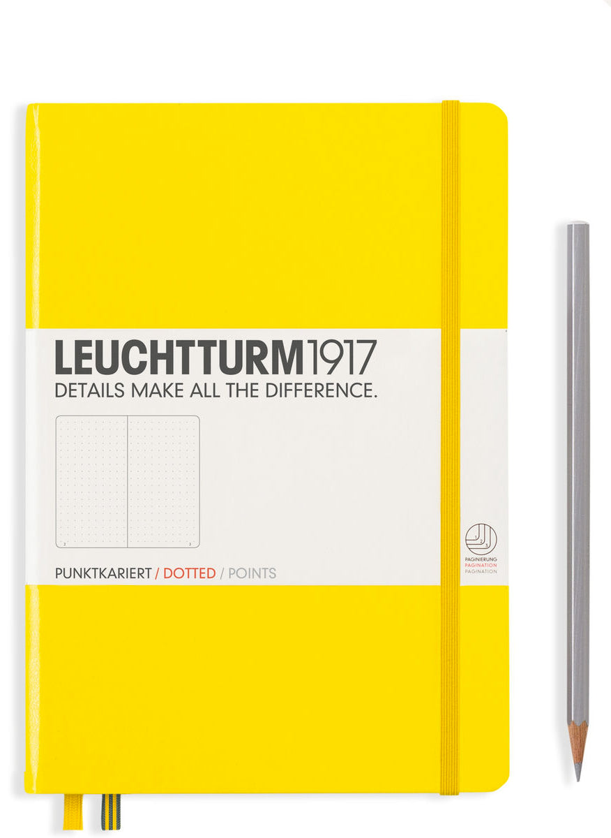 Leuchtturm Lemon Dotted Notebook - Medium (A5) — Pulp Addiction
