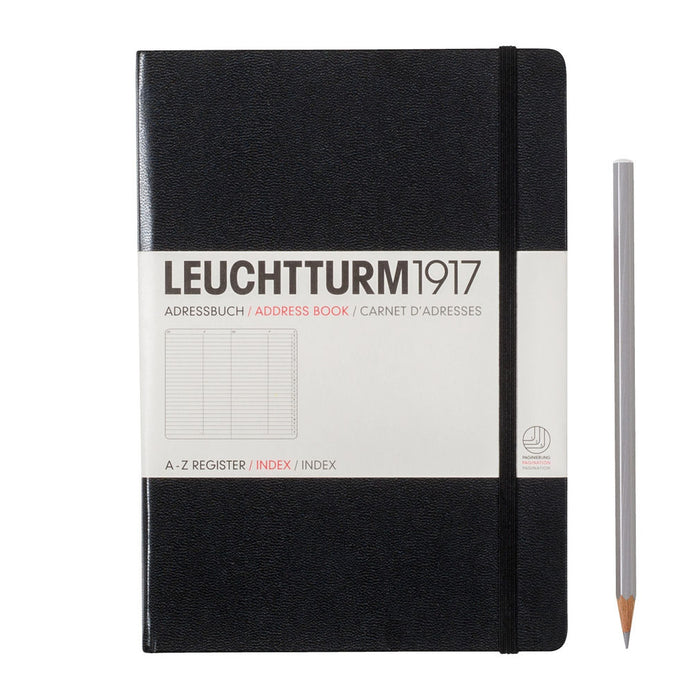 Leuchtturm1917  (A5) Agenda Address Book  (A-Z Index) - Black