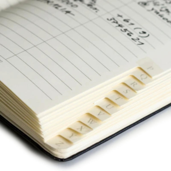 Leuchtturm1917 Agenda Address Book (A5), A-Z Index - Black