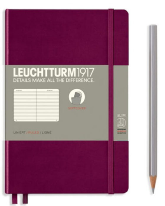 Leuchtturm1917 Softcover Paperback (B5) Notebook - Port Red Ruled