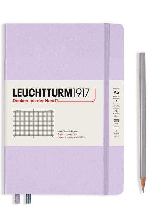 Leuchtturm1917 Hardcover (A5) - Lilac Graph Squared