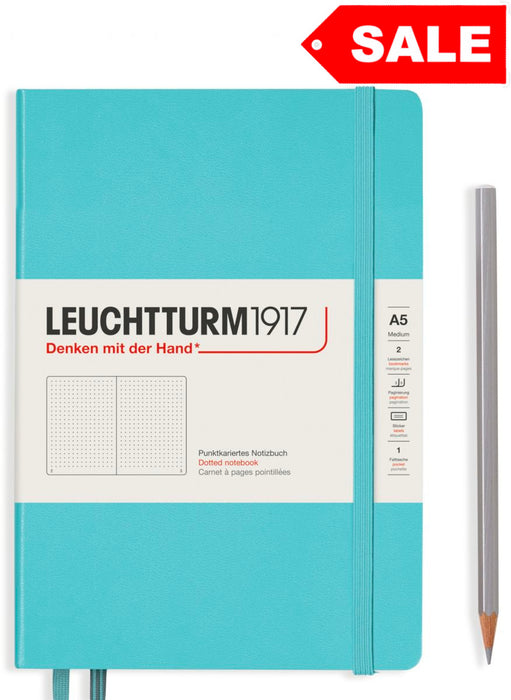 Leuchtturm1917 Medium (A5) Notebook - Aquamarine Dotted