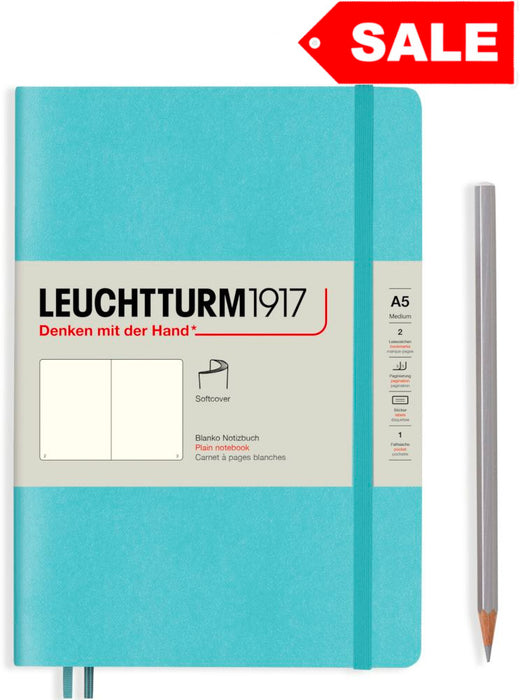 Leuchtturm1917 Softcover (A5) Notebook - Aquamarine Plain