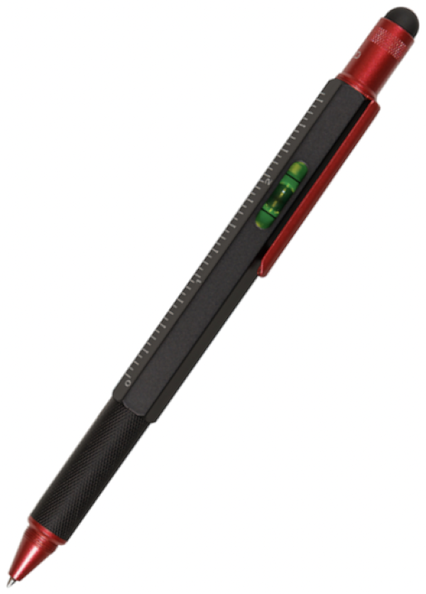 *Clearance* MEMMO Level Stylus Tool Pen - Black/Red