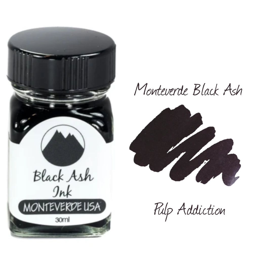 Ash Ink Monteverde 30ml Ink Bottle - Black Ash — Pulp Addiction
