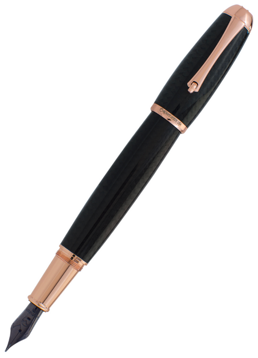 Monteverde Super Mega Carbon Fibre Fountain Pen  - Rose Gold - Medium