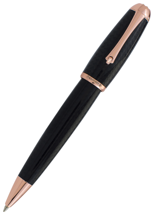 Monteverde Super Mega Carbon Fibre Ballpoint Pen  - Rose Gold